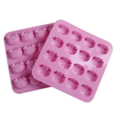Shintop Silicone Little Pig Chocolate & Sweet Moulds Tray Candy Cookie Cake Topper Jelly Baking Ice Molds (Pig-shape)