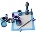 XIFEI two-in-one wax container holder 5-10ml silicone container jars non-stick storage wax carrying case stainless steel wax carving tool spoon (Suit)
