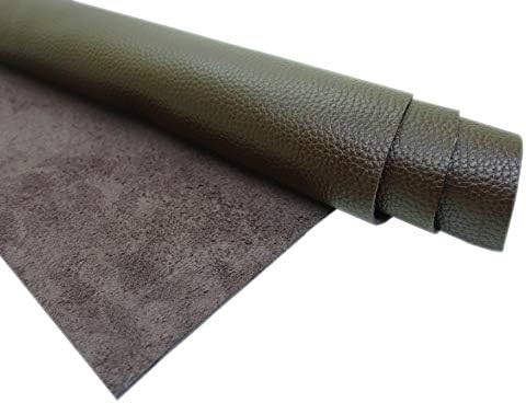 Muse Craft Leather Hides - Full Grain Leather Square - Pre-Cut 2 Size Lichi Pattern Leather Squares(Chrome Tanned) for Crafts/Tooling/Hobby Workshop (Dark Brown Big Lichi Pattern, 12''x 12'')