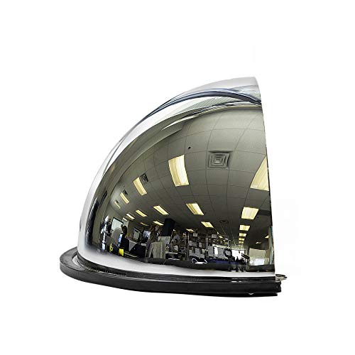 26” Acrylic Bubble Half Dome Convex Mirror, Round Indoor Security