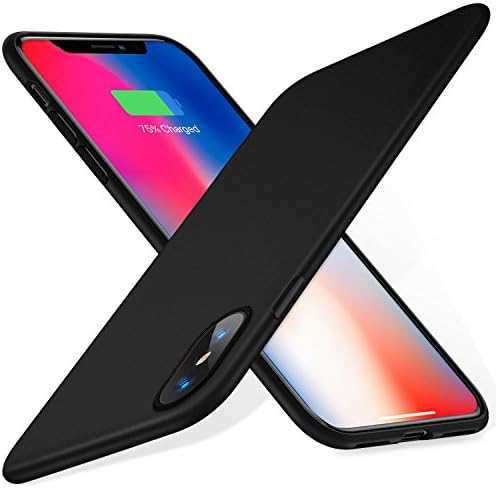 iPhone X Case,Oummit Ultraslim TPU iPhone Case Shockproof Anti-Fingerprint and Anti-Scratch,Full Protective Matt iPhone Cover Case for iPhone X (Black)