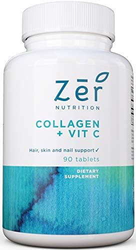 Super Collagen + Vitamin C Supplement - Anti Aging and Joint Formula - Supports Healthy Hair, Skin, Nails, Joints, Tendons, Ligaments, and Bones; 90 Tablets - 1 Month Supply
