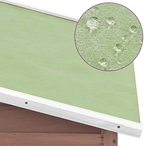 Tidyard Hühnerstall mit Nistkasten Hühnerkäfig Hühnerstall Hühnerhaus Geflügelstall Freilaufgehege Hühnervoliere Kaninchenstall Freilauf Mokka und Weià Tanne Massivholz – Bild 7