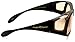 Eagle Eyes StimuLight Low Light Vision Boosters FITONS - UVA, UVB and Blue Light Blocking Protection - Matte Black Frame with Light Orange Lens Fit Over Glasses