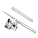 MultiOutools 38 Inches Pocket Pen Rod Set,Mini Fishing Rod and Reel Combos,Portable Travel Fishing Gear in A Box,Good Gift for Birthday,Festival,Christmas (Silver)