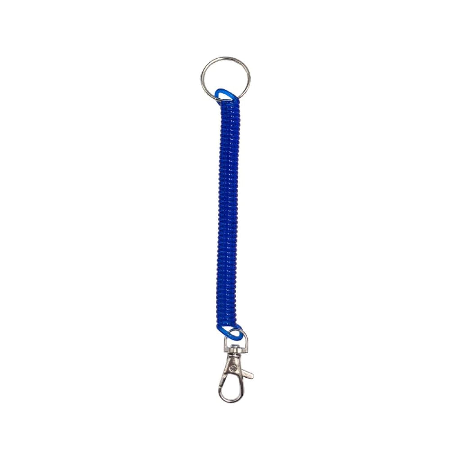 SUPERTOOL Spiral Key Rings Stretchy Keychain Dark Blue Elastic Key Rings (1 Pcs)