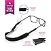 SQV Eyeglasses Holder Strap Premium Soft Neoprene Adjustable Sport Eyeglasses Holder for Men & Women - Glasses Cord Lanyard - Eyeglass Retainer (2, Black)