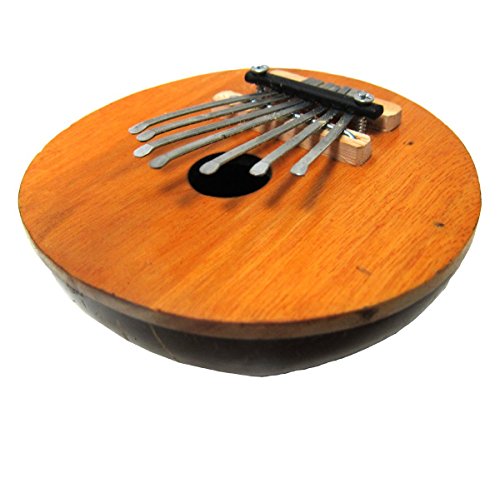 Kalimba Thumb Piano Mbira- 7 keys - Tunable - Coconut Shell - by Bethlehem Gifts TM (Brown Plain) - Thumbnail 4