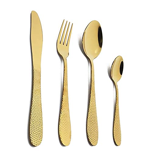 6pcs Gold Dinner Spoon Posate Posate Posate 304 Acciaio inox Stoviglie Specchio 5 Colore Cucchiaio da cucina Cucchiaio… - Image 5
