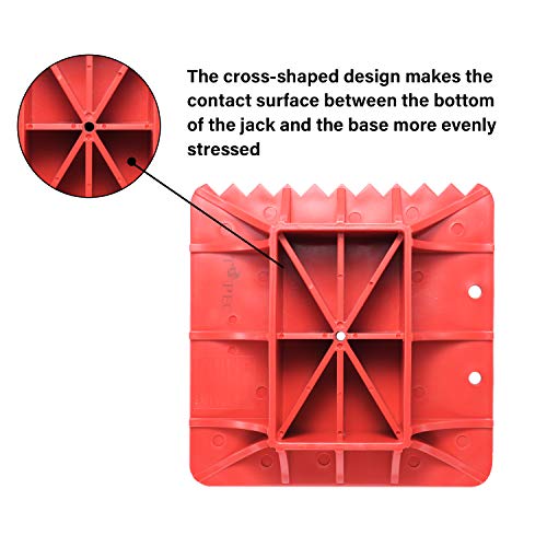 Topec Off-Road Base is Compatible with Hi Lift Jack/Sky Jack/Trail Jack to Alleviate Jack Hoisting Sinkage