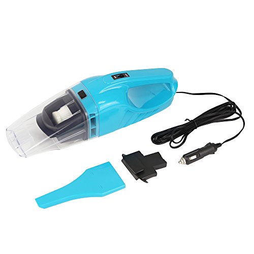 Automotive Wet Dry Amphibious Po rtable Mini Car Vacuum Cleaner Handheld Cleaner Dustbuster Wire Length in 16.4Ft 12V 75W(Blue)