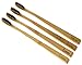Natural Bamboo Charcoal Toothbrush - 100% Biodegradable Eco Friendly Organic - W/ Soft Bristles for Sensitive Teeth Gums 4 Pack Bamboo Backwoods