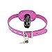 YiFeng Leather Lockable Ball Gag w/Lock Bondage Fetish Restraint Slave Roleplay Gimp 4 (Hot Pink, Long)