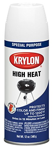 Krylon K01505000 High Heat Spray Paint, 12 oz., White