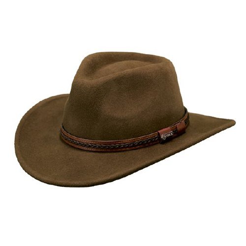 Outback Trading Co Men's Co. High Country Upf50 Sun Protection Crushable Wool Chocolate Large