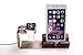 Seenda Apple Watch Stand Iwatch Series 2 Stand Aluminum Alloy and Bamboo Wood Build Holds Charging Dock Charge Station Stock Cradle Holder for Apple Watch Both 38mm and 42mm & iPhone 6/6s plus 5S 5