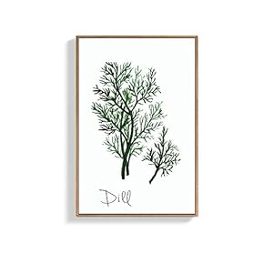 Framed Canvas Wall Art for Living Room, Bedroom Dill Canvas Prints for Home Decoration Ready to Hang - 16x24 inches