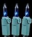 Novelty Lights 11 Feet 50 Bulbs Traditional Incandescent Mini Lights, Blue on Green Wire with 2.5