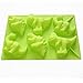 X-Haibei Dinosaur Silicone Mold Set - 6-Cavity Dino Mold for Soap, Bath Bombs, Candle Wax, Plaster & Ice Cubes (2oz per Cavity)