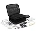 Electronics Bag, Jelly Comb Electronic Accessories Travel Cable Organizer Waterproof Cord Storage Bag for Cables, iPad (Up to 11''),Power Bank, USB Flash Drive and More-(All Black)