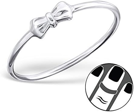 Pro Jewelry 925 Sterling Silver Bow Above Knuckle Ring Mid Finger Top 6067