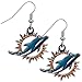 NFL Siskiyou Sports Womens Miami Dolphins Chrome Dangle Earrings One Size Team Colors