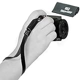 MegaGear Leather Digital SLR Camera, Camcorder Hand Strap for Sony A6000, A6300 , A5100, FujiFilm X30, X100T, X100F, Fujifilm X-Pro2 (Black)