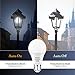 Boxlood Dusk to Dawn LED Light Bulbs, Built in Light Sensor, Plug and Play, 9W 6000K Cool White, 60W Halogen Equivalent, A19 E26 Base, AC120V, Auto On/Off Indoor Outdoor Lighting Bulb (2 Pack)