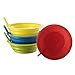Sip-A-Bowl with Built in Straw 4 Pack | BPA-Free - 22 oz. Sip-a-Bowl | Microwave and Dishwasher Safe | Colors May Vary