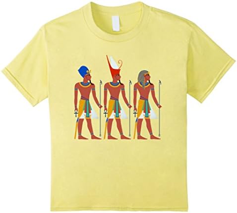 Kids Ancient Egypt Pharaoh Art T-Shirt 8 Lemon