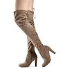Womens-Over-The-Knee-Boots-Sexy-Drawstring-Stretchy-Pull-on-Comfortable-Block-Heel