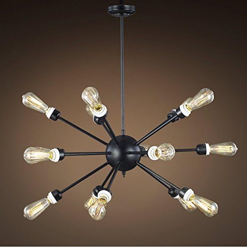SJUN Vintage Industrial Wind Nordic American Chandelier Sputnik Pendant Lamp 75*35Cm
