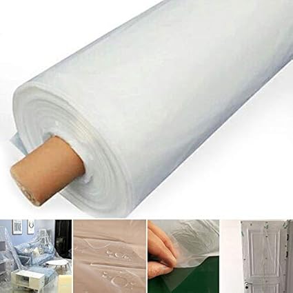 Homely High Quality Dustproof Plastic Film Cover Carpet Floor Protector Window Protection Film Cover Kitchen Home Accessories: 110cmx50m