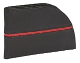 Front Pocket Wallet - Black with Red Leather Men's Wallet By Rogue Wallet - Patented Design for Front Pocket Comfort