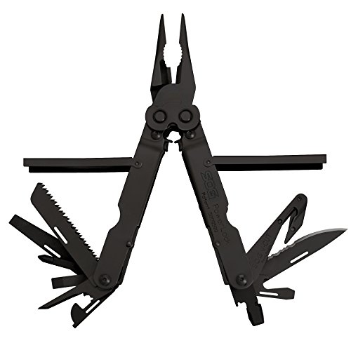 SOG PowerLock EOD Multi-Tool B63N-CP - 18 Tools, V-Cutter, Black Oxide, Nylon Sheath, Compound Leverage