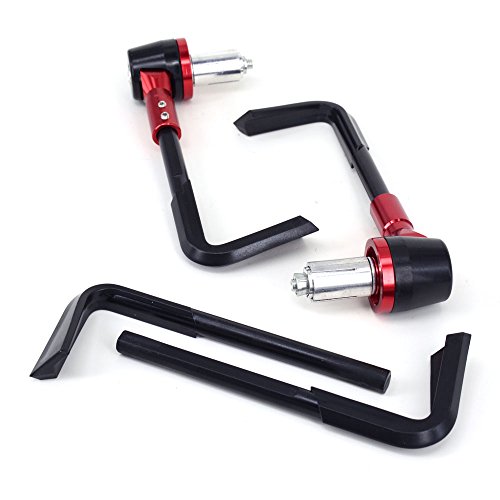Universal 7/8" 22mm Handlebar Motorcycle Proguard System Brake Clutch Levers Protector Hand Guard for Honda CBR400 CBR600RR CBR954 CBR1000RR CB400 CB600 CB250 （Red）