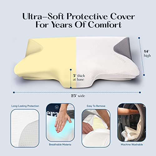 Sutera Dream Deep Memory Foam Pillow for Sleeping, Cervical Pillow