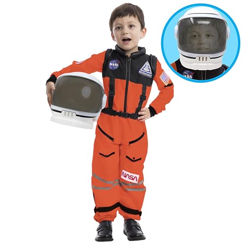 Spooktacular Creations Astronaut Costume with Helmet, Space Suit for Toddler, Kids Astronaut Halloween Costume for Cosplay