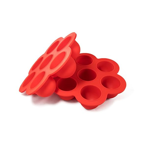 Silicone Egg Bite Molds - Instant Pot Accessory Sealable Food Grade Pressure Cooker 5, 6, 8 QT (Pack of 2)