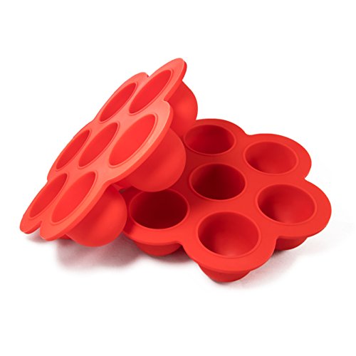 Silicone Egg Bite Molds - Instant Pot Accessory Sealable Food Grade Pressure Cooker 5, 6, 8 QT (Pack of 2) 1 Silicone Egg Bite Molds - Instant Pot Accessory Sealable Food Grade Pressure Cooker 5, 6, 8 QT (Pack of 2)