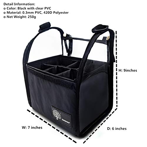 Portable Multipurpose Clear Bag Makeup Cosmetic Case Organizer Travel Makeup Box PVC Dust-Free Storage Bag With Adjustable Shoulder Strap And Dividers For Makeup Brushers Toiletry Accessories (Black) 2 Portable Multipurpose Clear Bag Makeup Cosmetic Case Organizer Travel Makeup Box PVC Dust-Free Storage Bag With Adjustable Shoulder Strap And Dividers For Makeup Brushers Toiletry Accessories (Black)