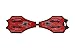 Elama Zoom Stik Caster Board/Skateboard - Light Up Wheels! Skatboarding Sport (Red)