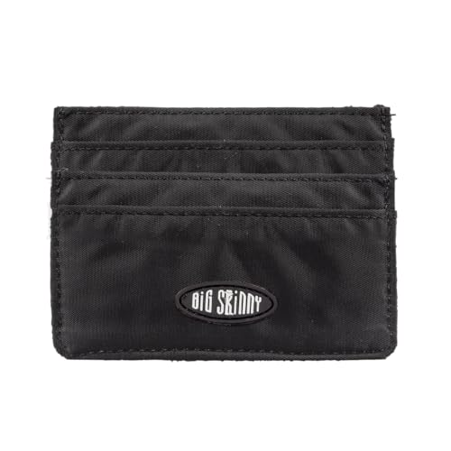 Big Skinny Mini Skinny Card Slim Wallet, Holds Up to 12 Cards, Black