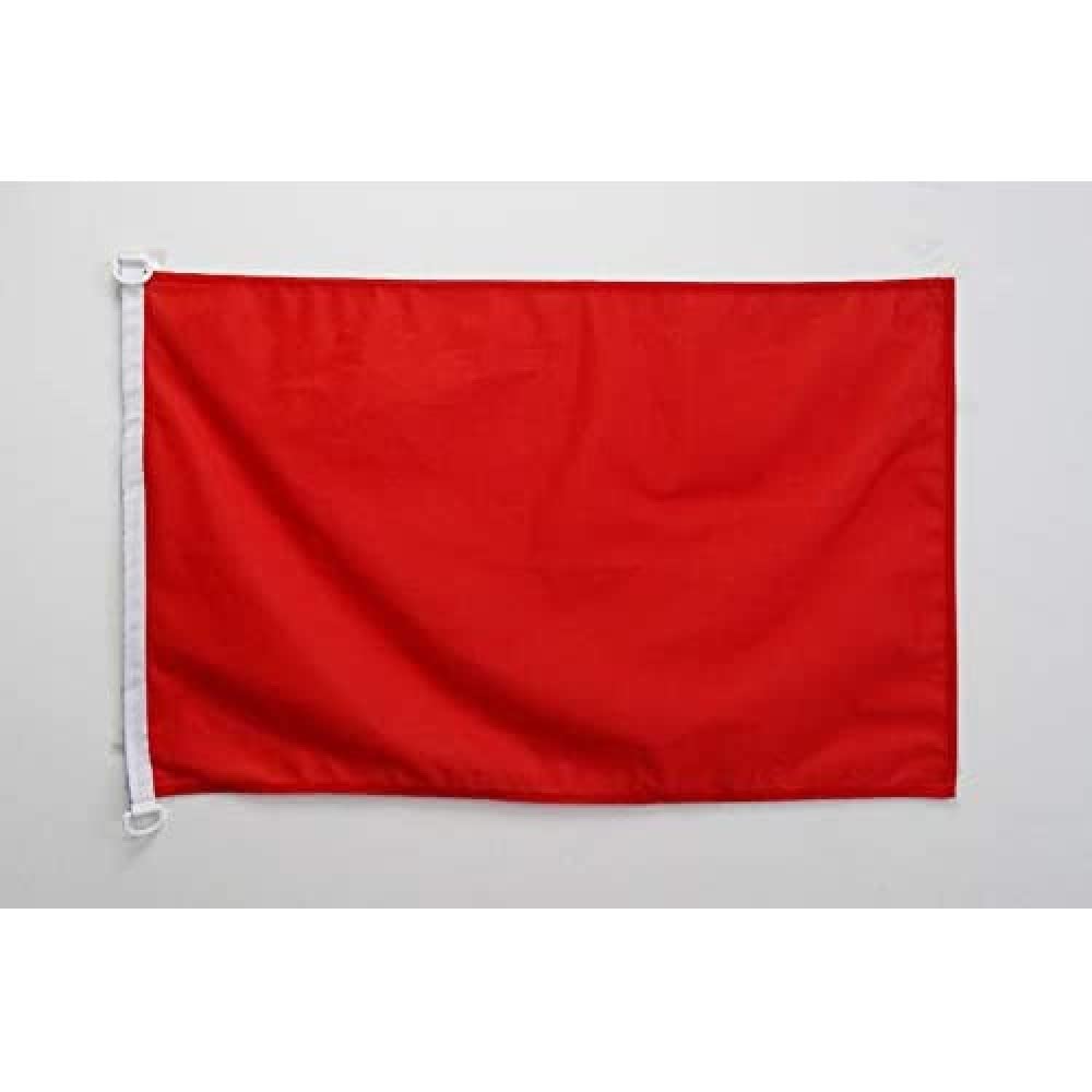 AZ FLAG - Plain Red Flag - 2x3 Ft - For Outdoor - Solid - Color Banner Knitted Polyester with Two Plastic Rings - Fade Resistant - Vivid Colors - 2' x 3' Feet - 90x60 Cm