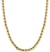 FIBO STEEL 4mm Stainless Steel Rope Chain Necklace for Men 26 inches Gold-tone