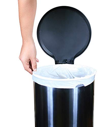COMPATIBLE WITH SIMPLEHUMAN CODE H – 150 COUNT (3 ROLLS) DURABLE CUSTOM FIT PLASTIC TRASH BAGS W/DRAWSTRING – 30-35 LITER/ 8-9 GALLON TRASH CANS – HEAVY DUTY GARBAGE BAG – MADE IN USA