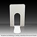 HAODE FASHION 1Kilogram Eggshell White Book Ends Heavy Duty,Tall Bookends Shelves 9 1/2 Inch Heavy Books.Large Steel Metal Book Holders Stoppers, Closet Organizer School Dorm Room Supplies Home.1 Pair