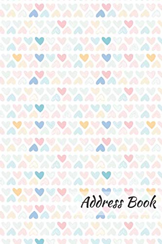 Address Book: Pastel Heart Pattern Cover Design. Keep Your Contacts in The One Organizer with Alphabetical