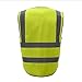 GOGO 9 Pockets High Visibility Zipper Front Safety Vest With Reflective Strips, Meets ANSI Standards