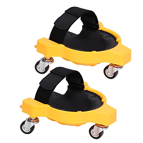 1 Pair Rolling Knee Pads Gliding Knee Protection Pads Sliding Kneeling Cushion with Universal Wheels